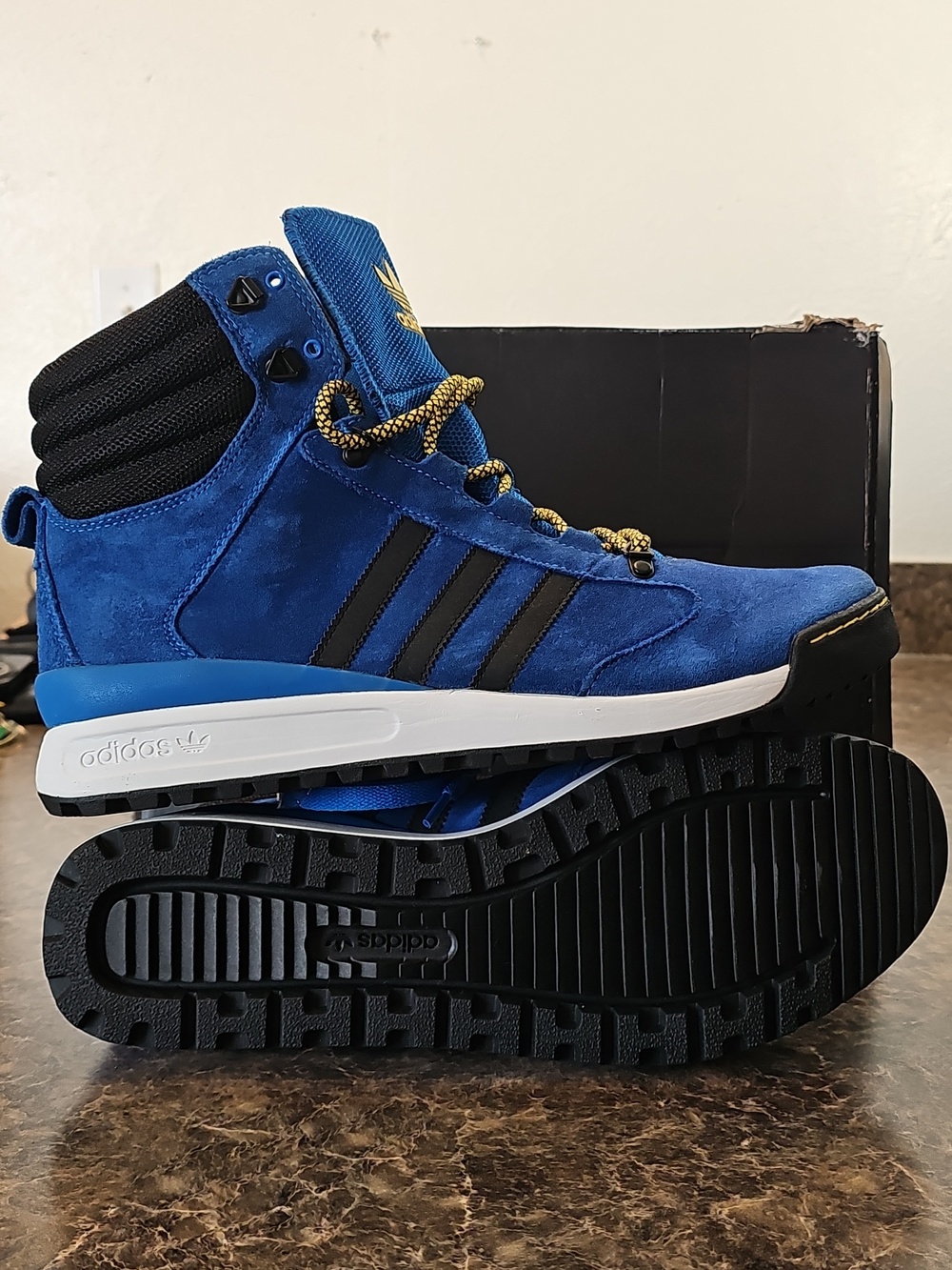 adidas Originals Fourteener Blue Suede Mens Sneaker Hiking Boots G50575 Sz 12.5 - Picture 12 of 12